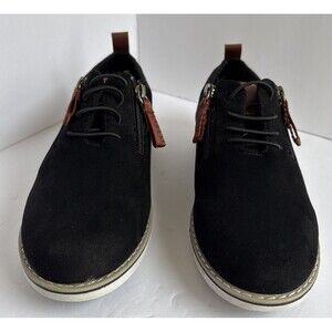 Steve Madden Amarkk Unisex Kids Casual Sneakers, Size 3 Black Suede Shoe